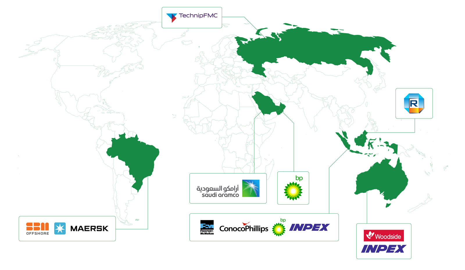 Map illustrating GEMS project involvement